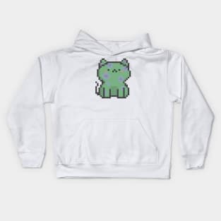 Pixel Quiet Zombie Cat 58 Kids Hoodie